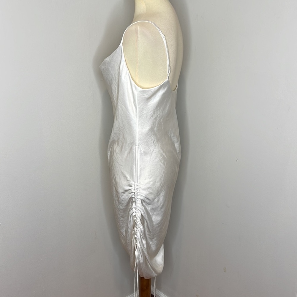 Wilfred Only Ruched Slip‎ Cream Dress - Picture 2 of 9